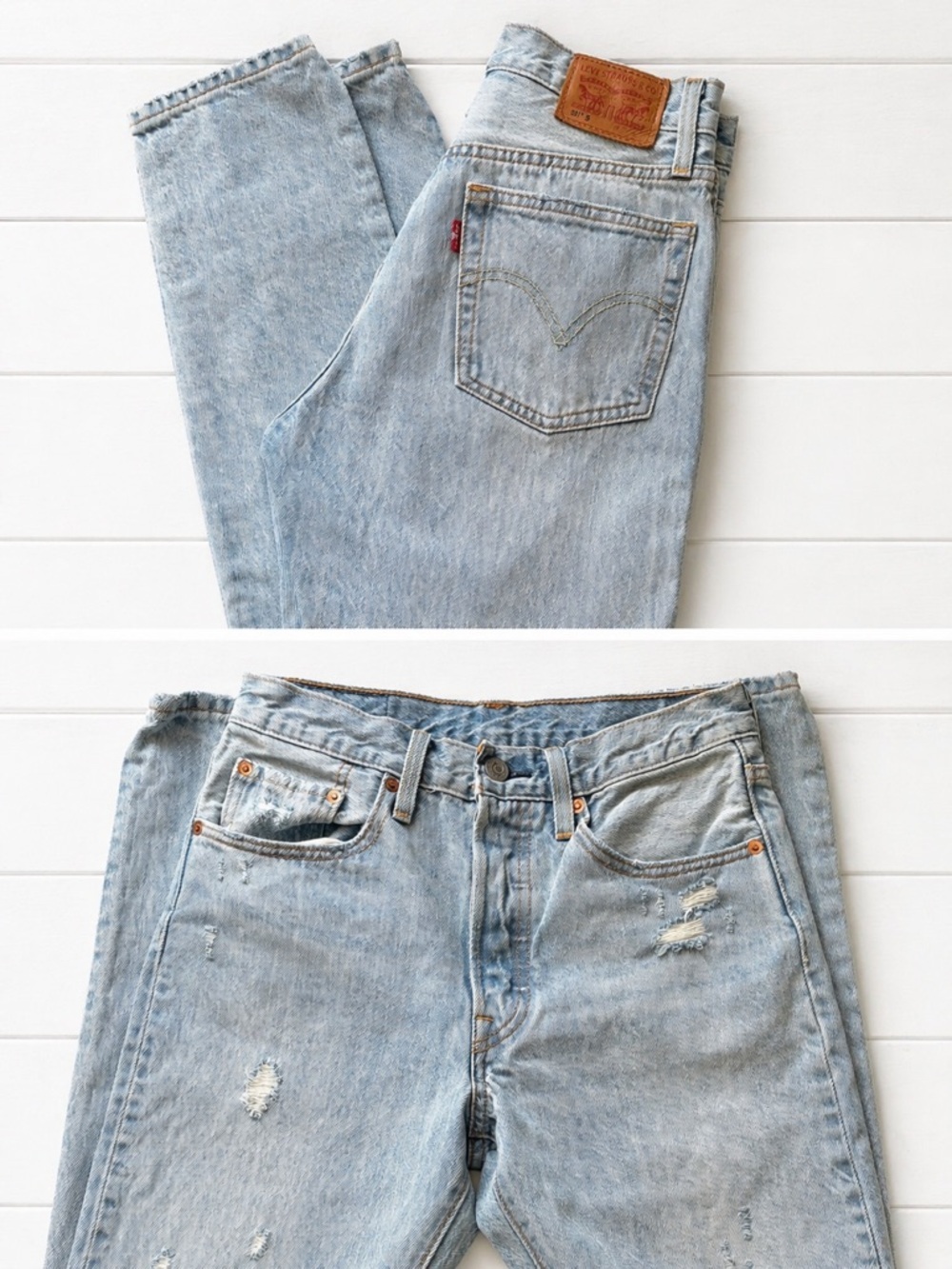 Levi's Light Wash High-Rise Jeans - Size 27 - Picture 5 of 6